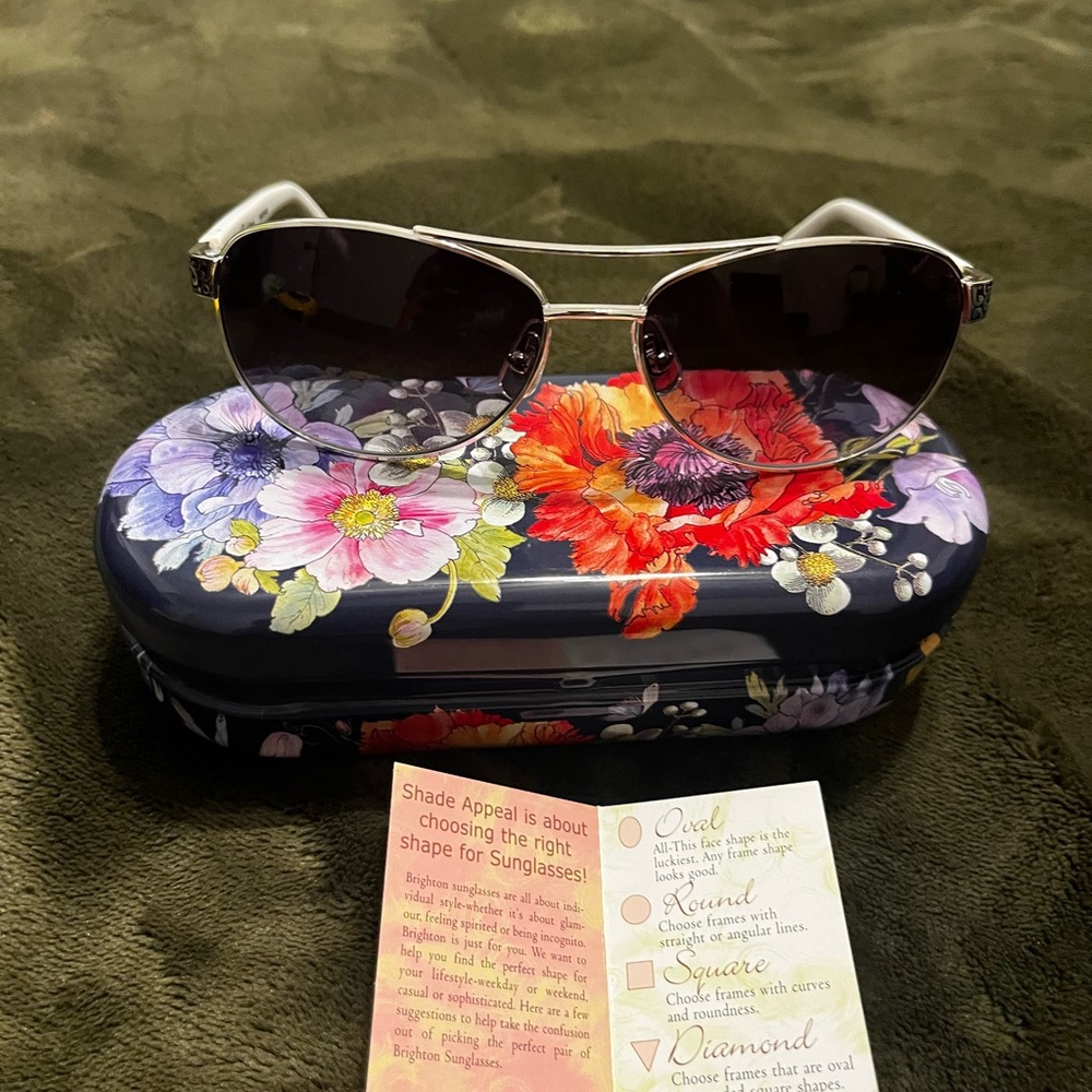 Brighton Silver White Sugar Shack aviator sunglasses. New without price tag